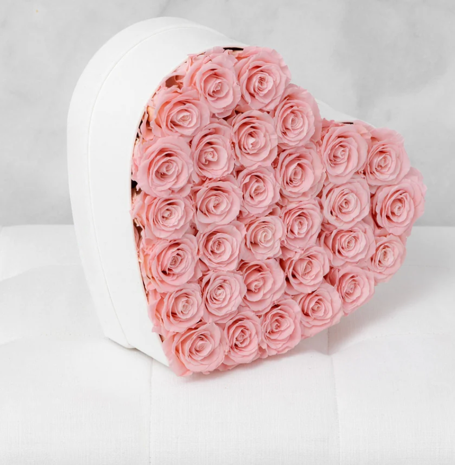 Luxury Pink Rose Heart Box