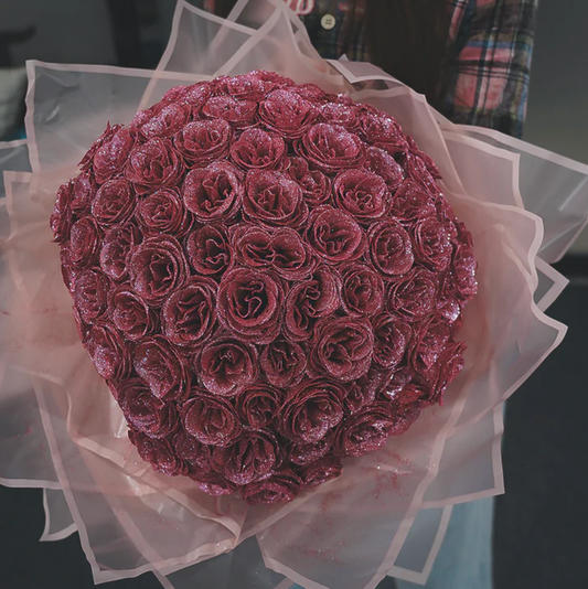 Pink Glitter Roses