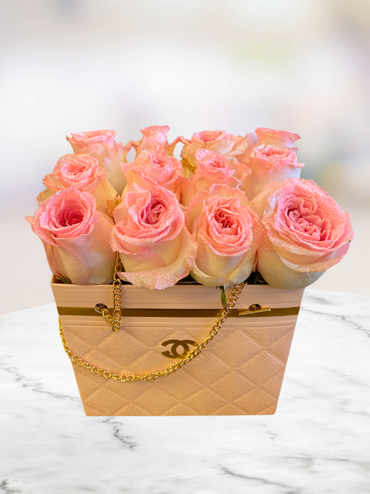 Glitter Roses With Chanel Gift Bag