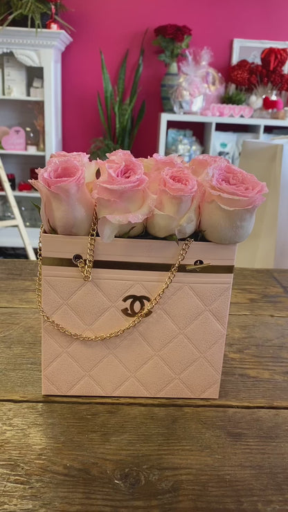 Glitter Roses With Chanel Gift Bag